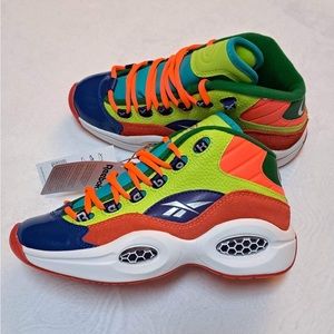 Reebok Question Mid Color Explosion HP3005 Men’s Size 4/Women’s Size 5.5